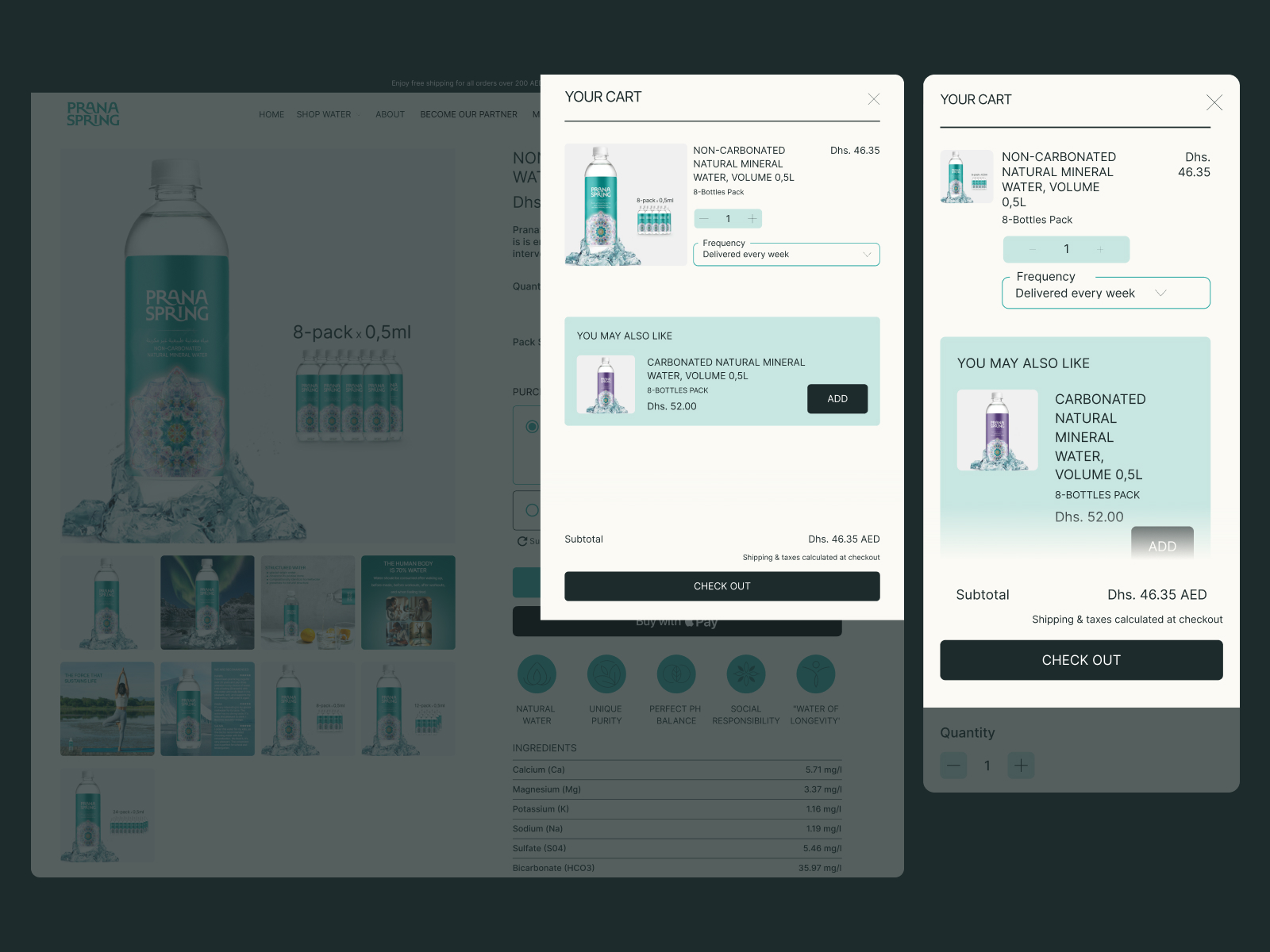 Dropdown Cart