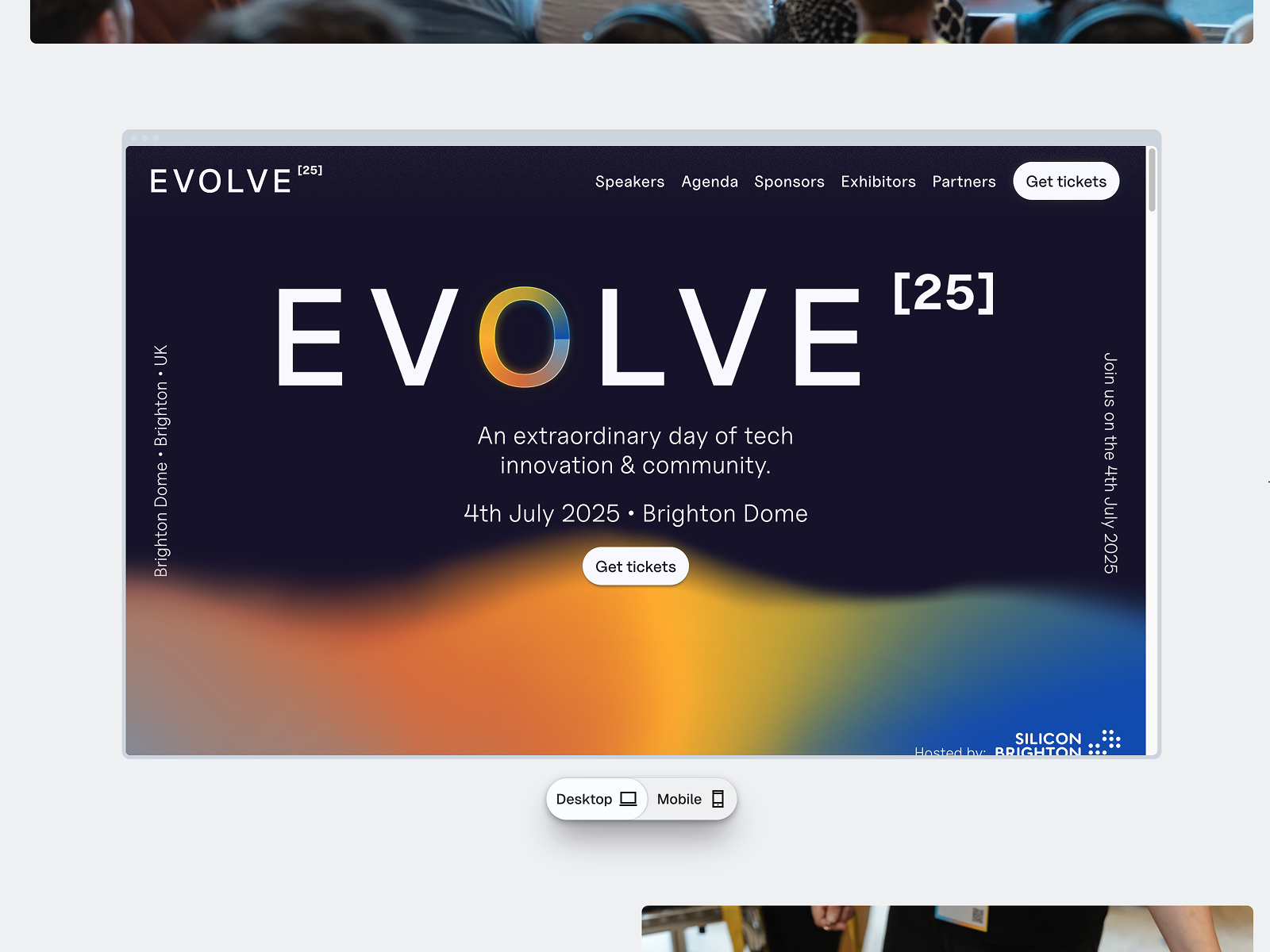 In page responsive web browser