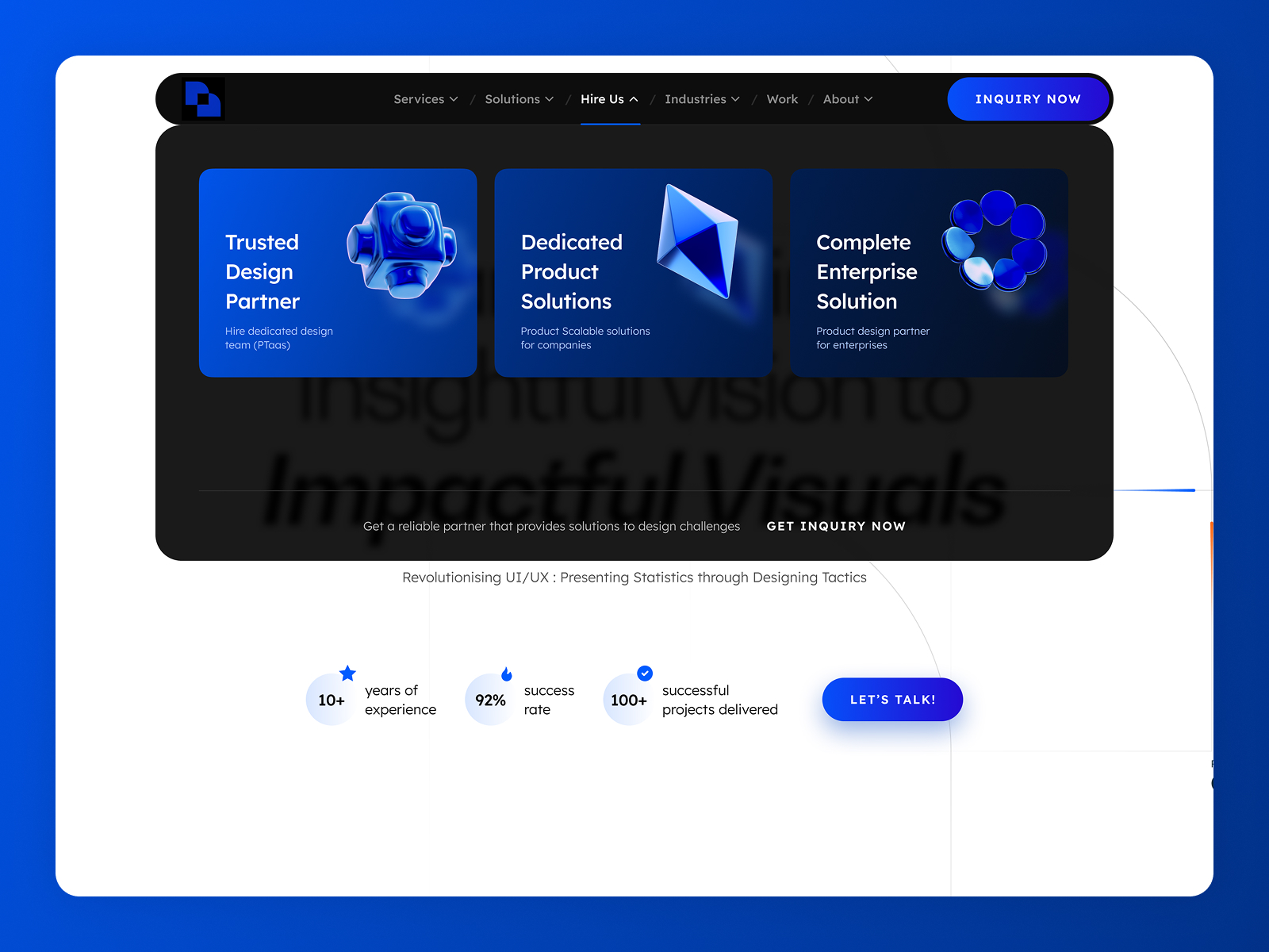 Website Mega Menu