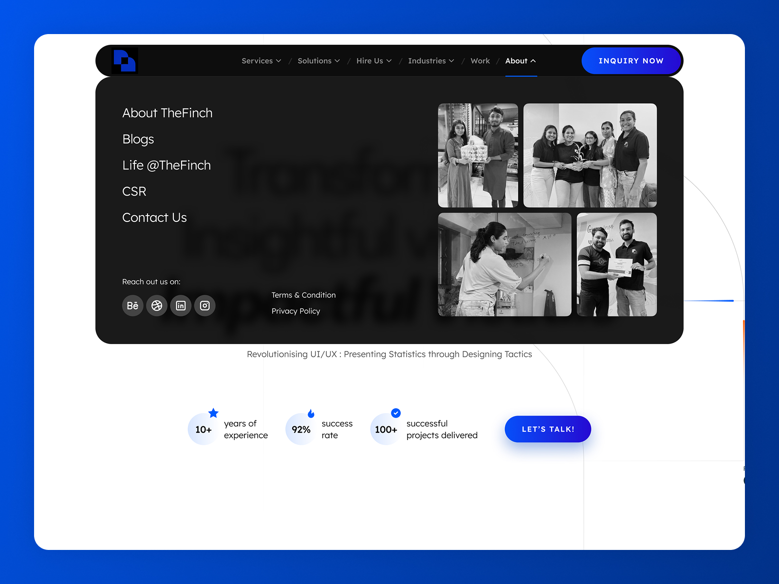 Website Mega Menu