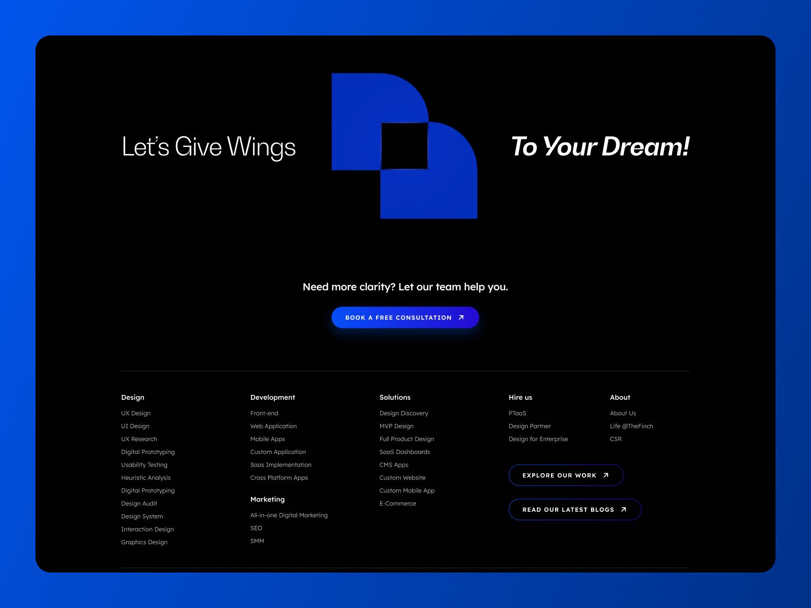 Website Clean Minimal and Brand Centric Footer
