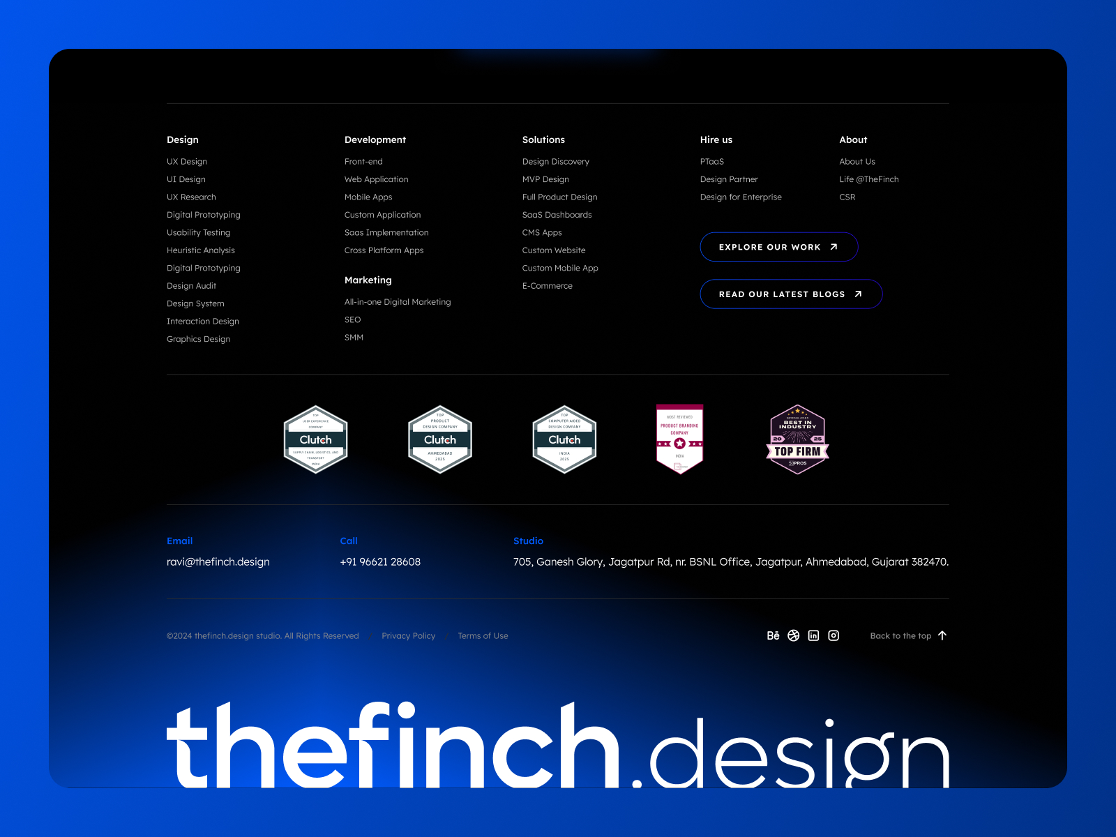 Website Clean Minimal and Brand Centric Footer