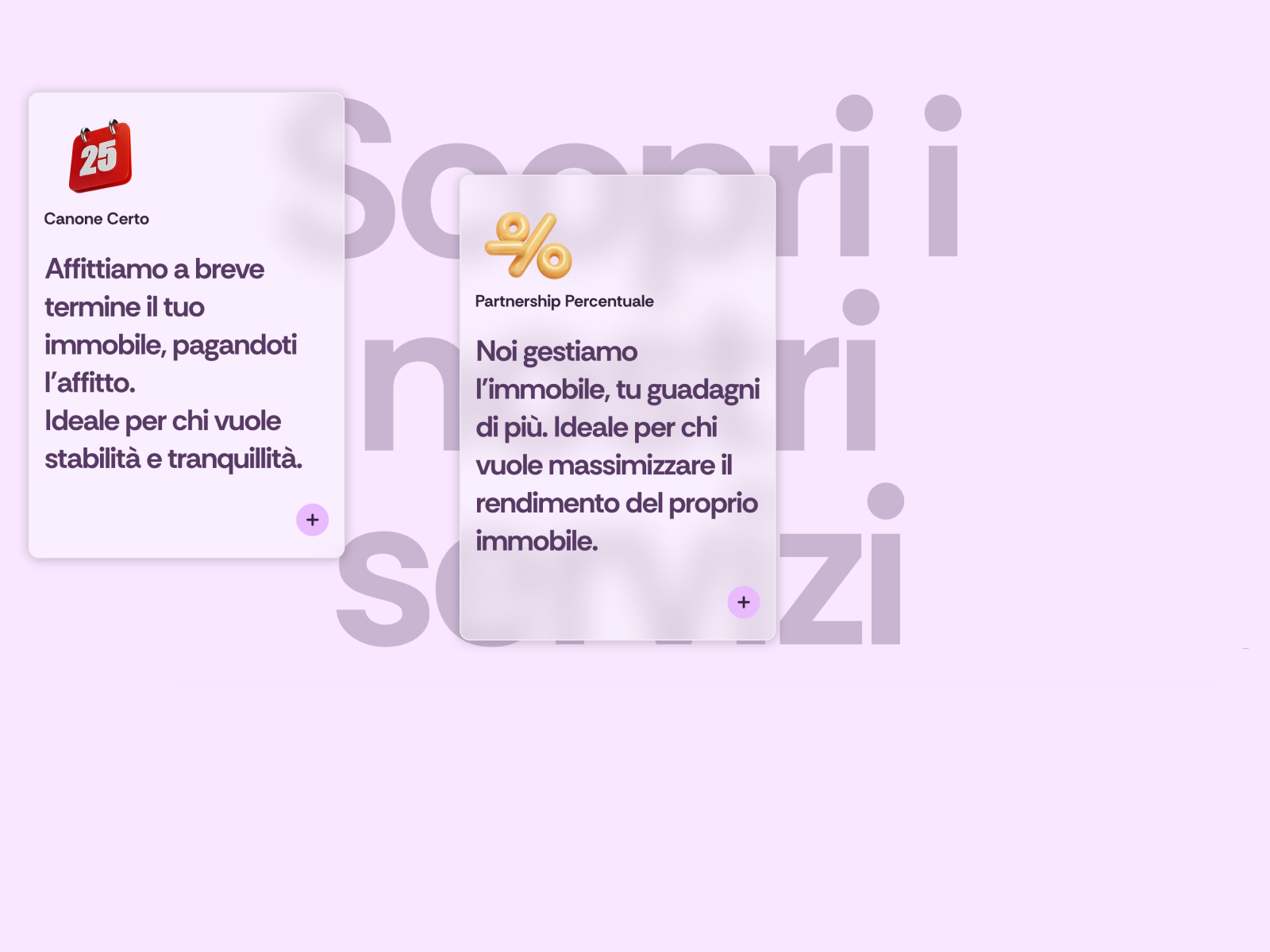 Service Cards Glassmorphism on Scroll