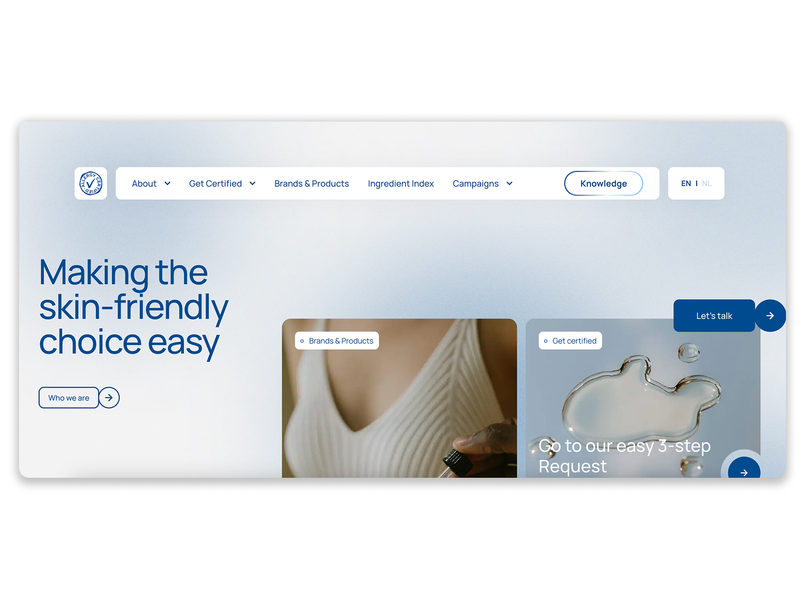 Header blocks and sticky menu and contact