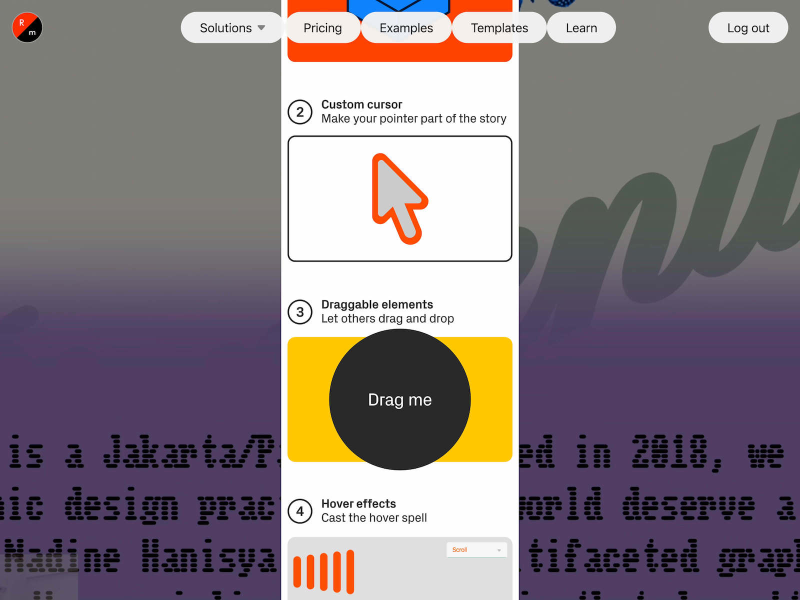 Vertical scroll