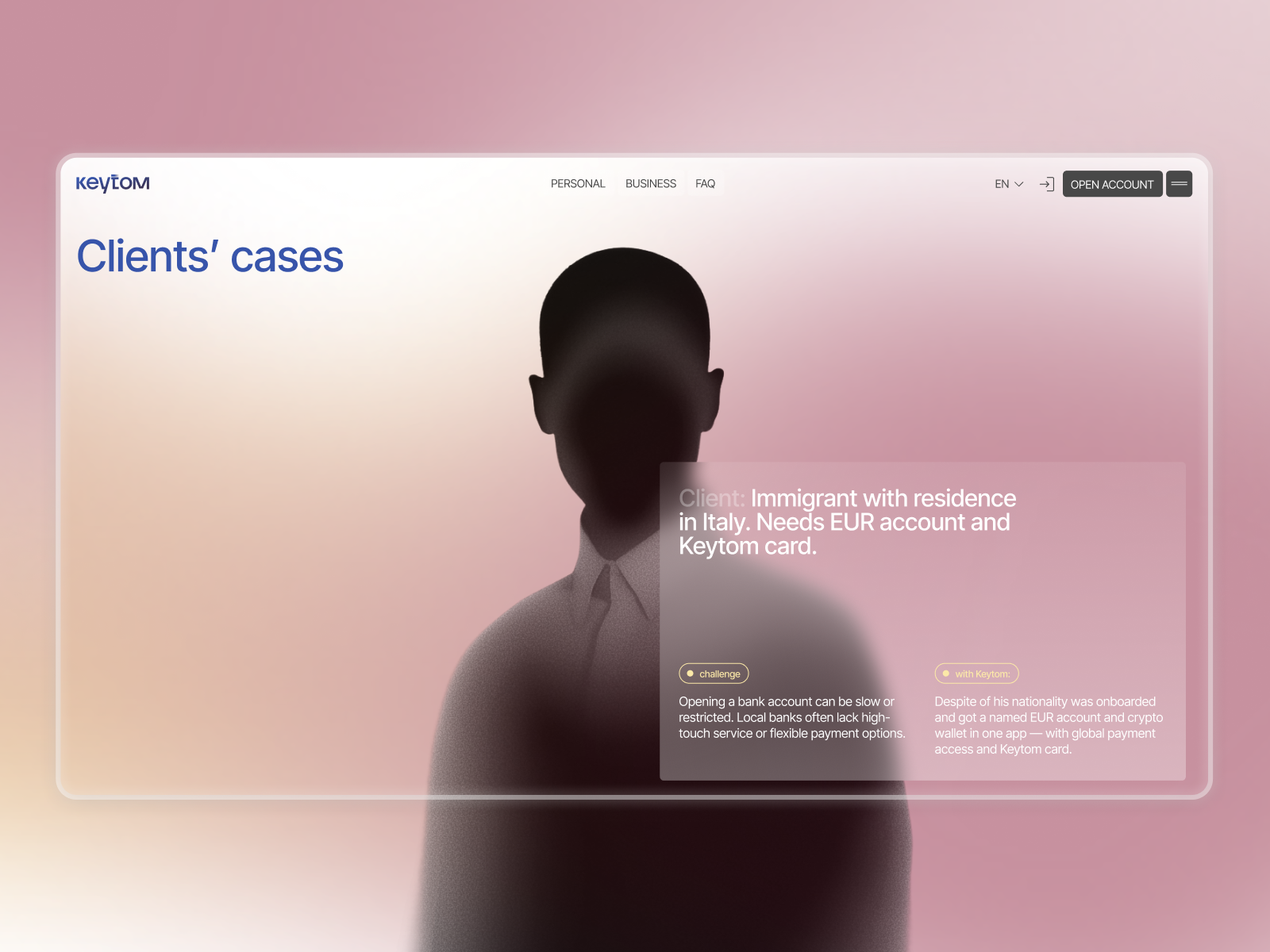 Client's cases personal page