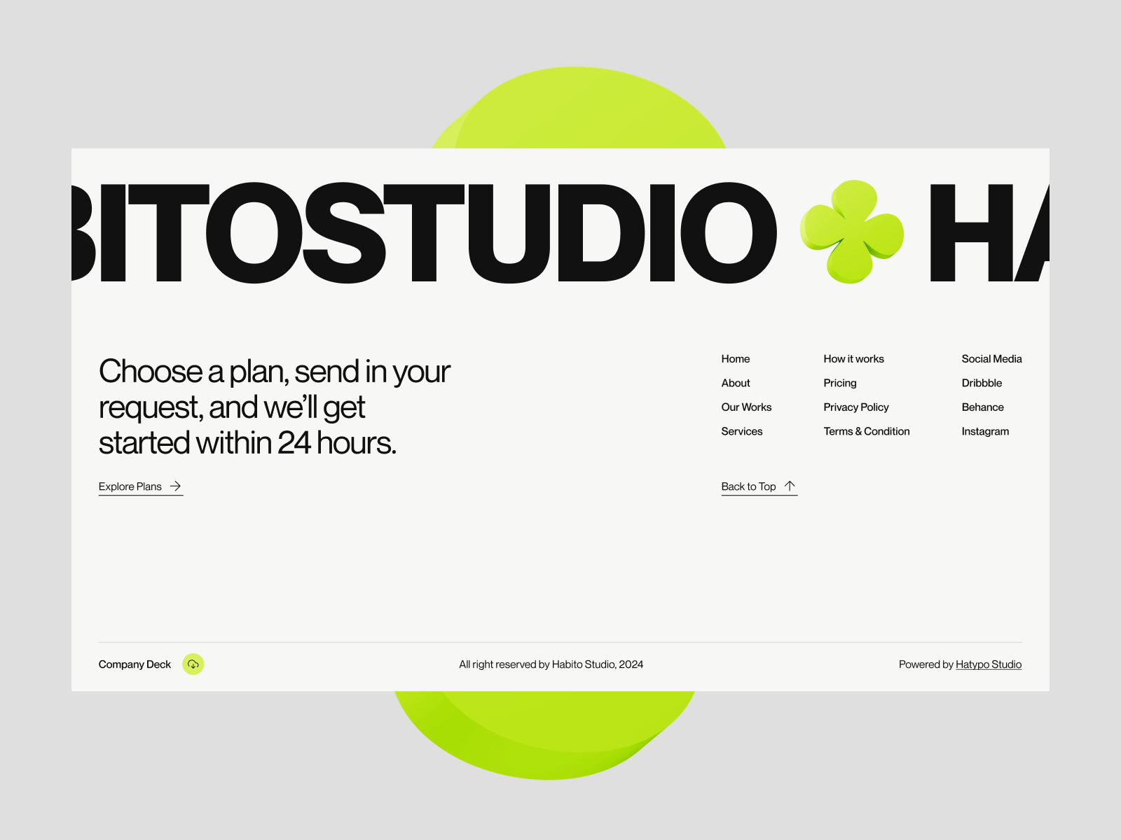 Habito Studio - Footer