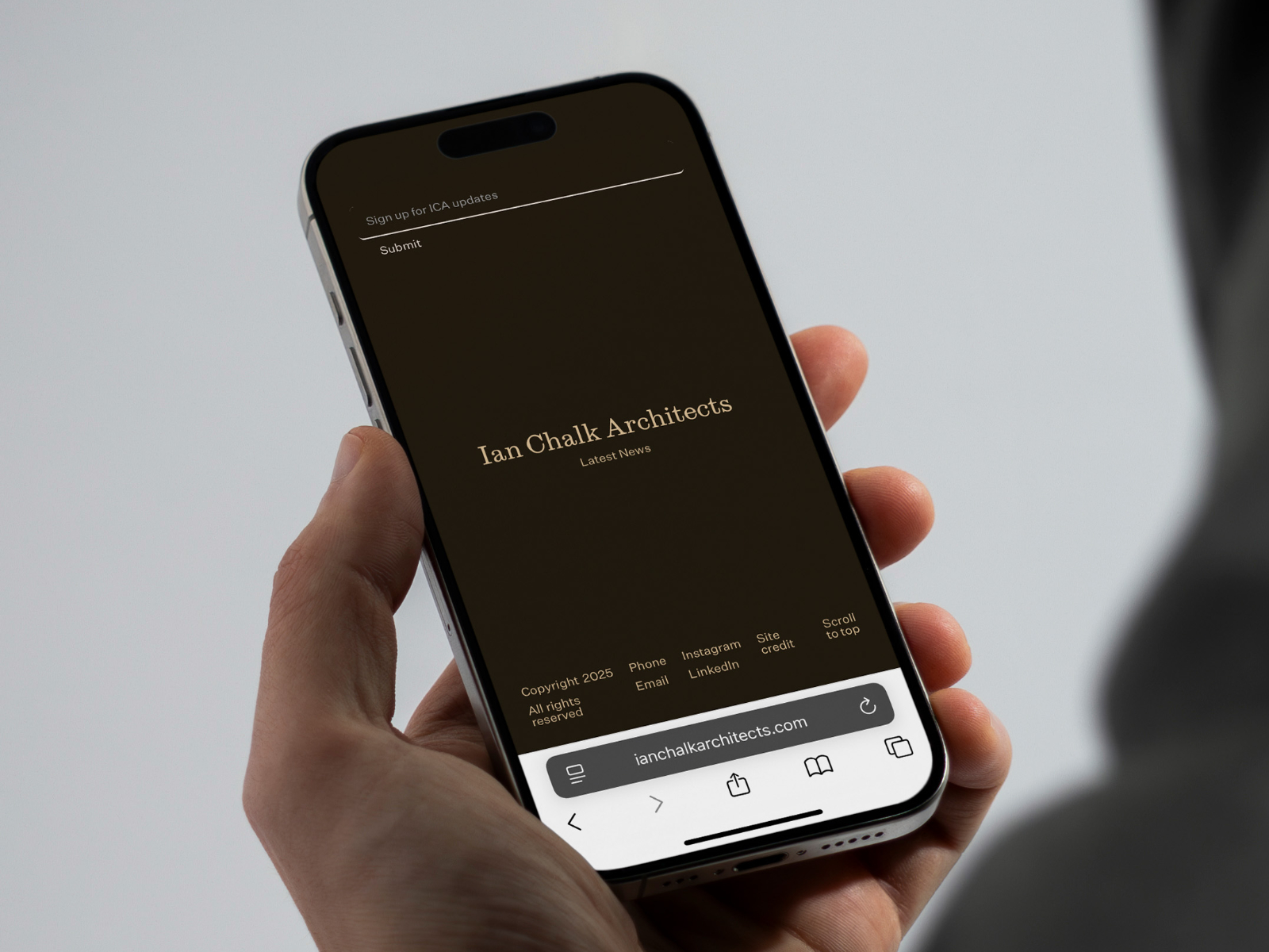 Footer — Ian Chalk Architects