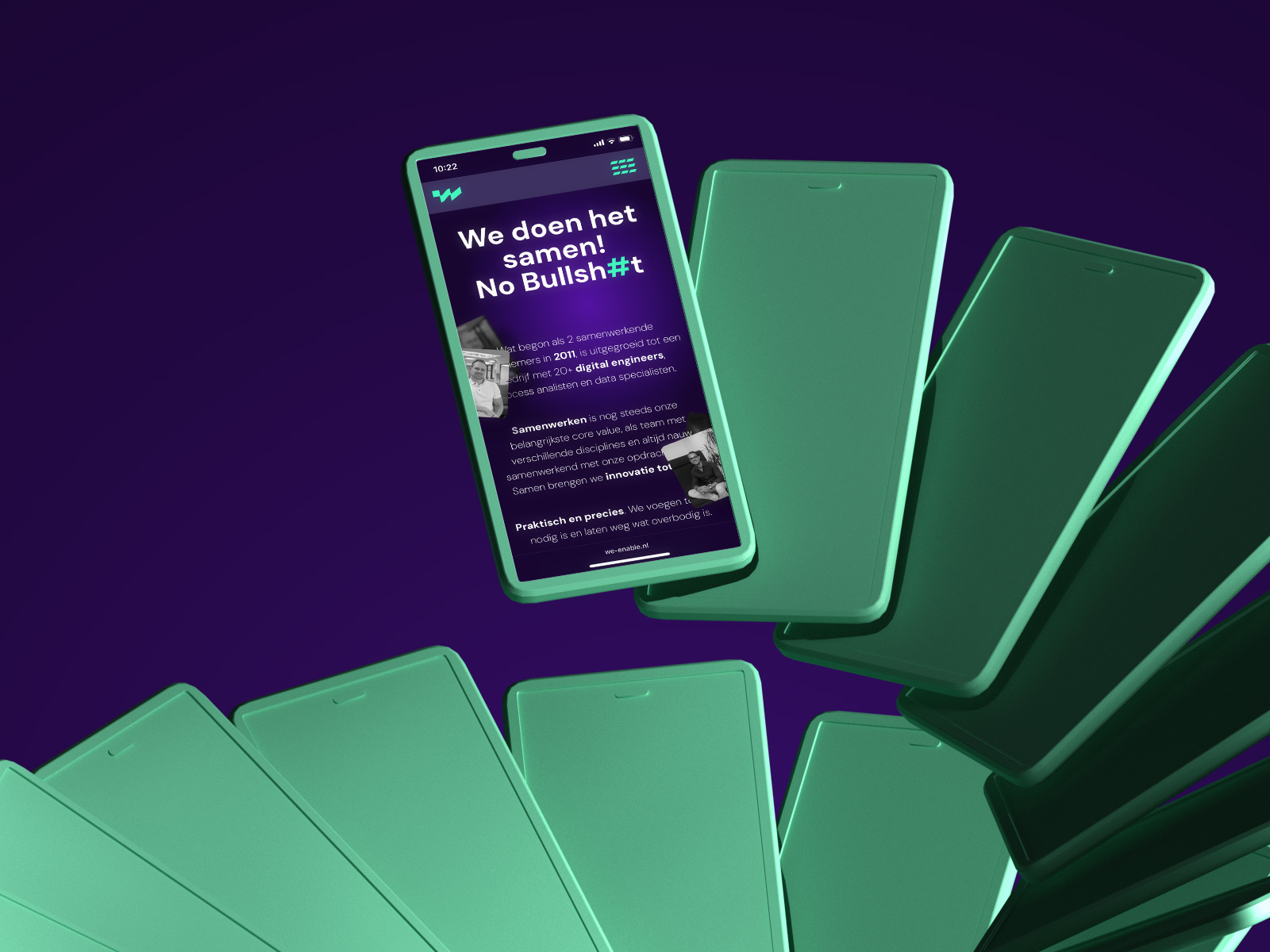 About page with parallax effect