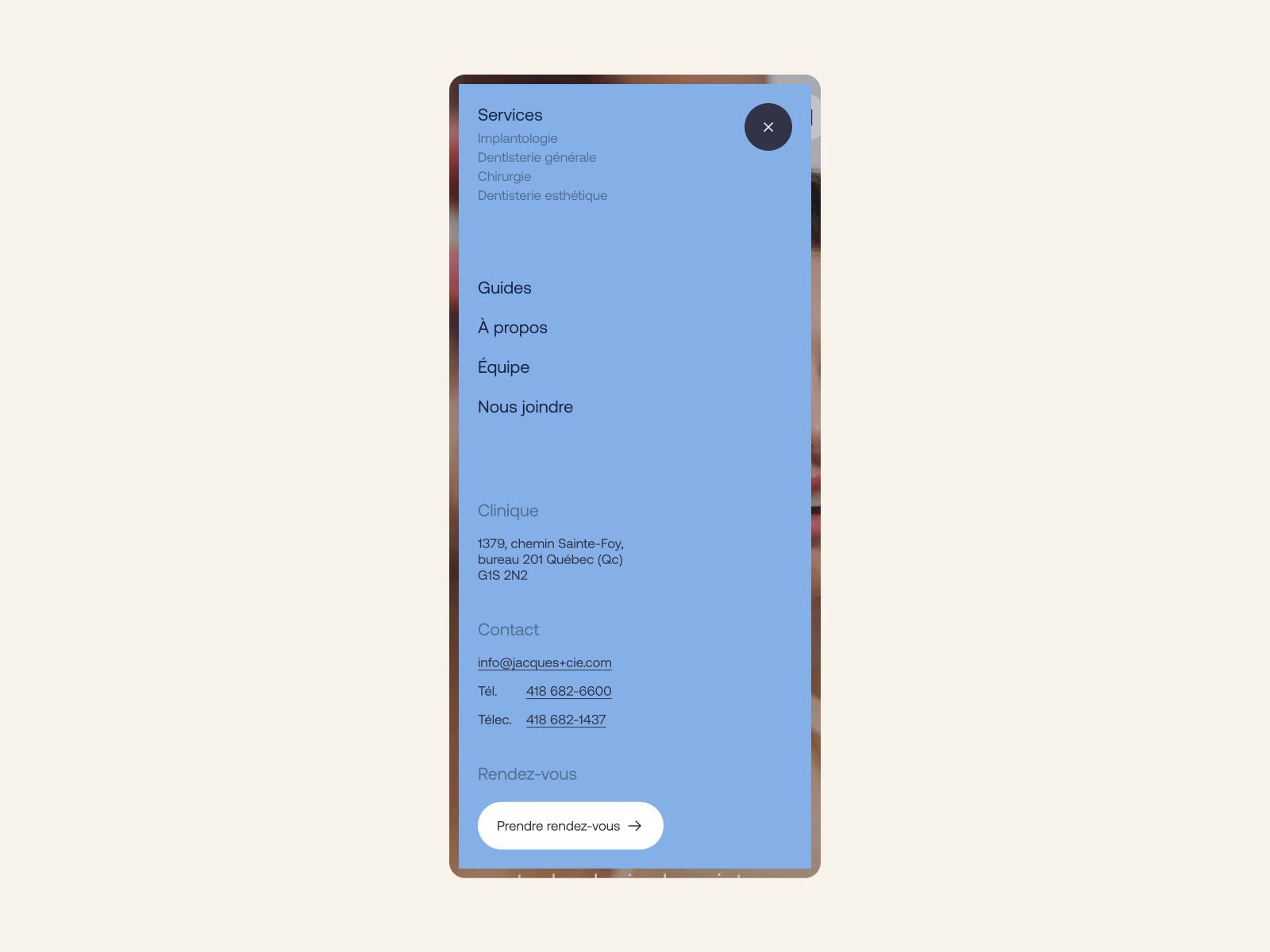 Mobile menu