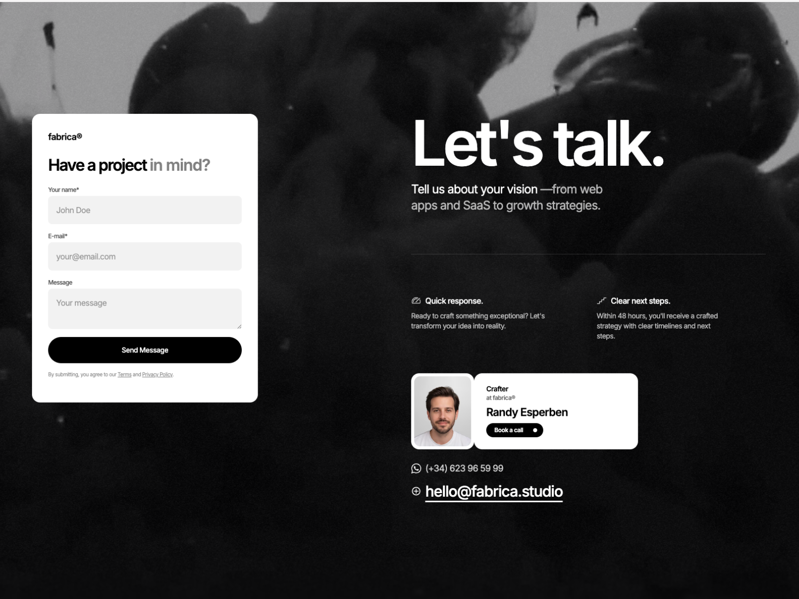 Contact Form — Quick Response & Clear Next Steps