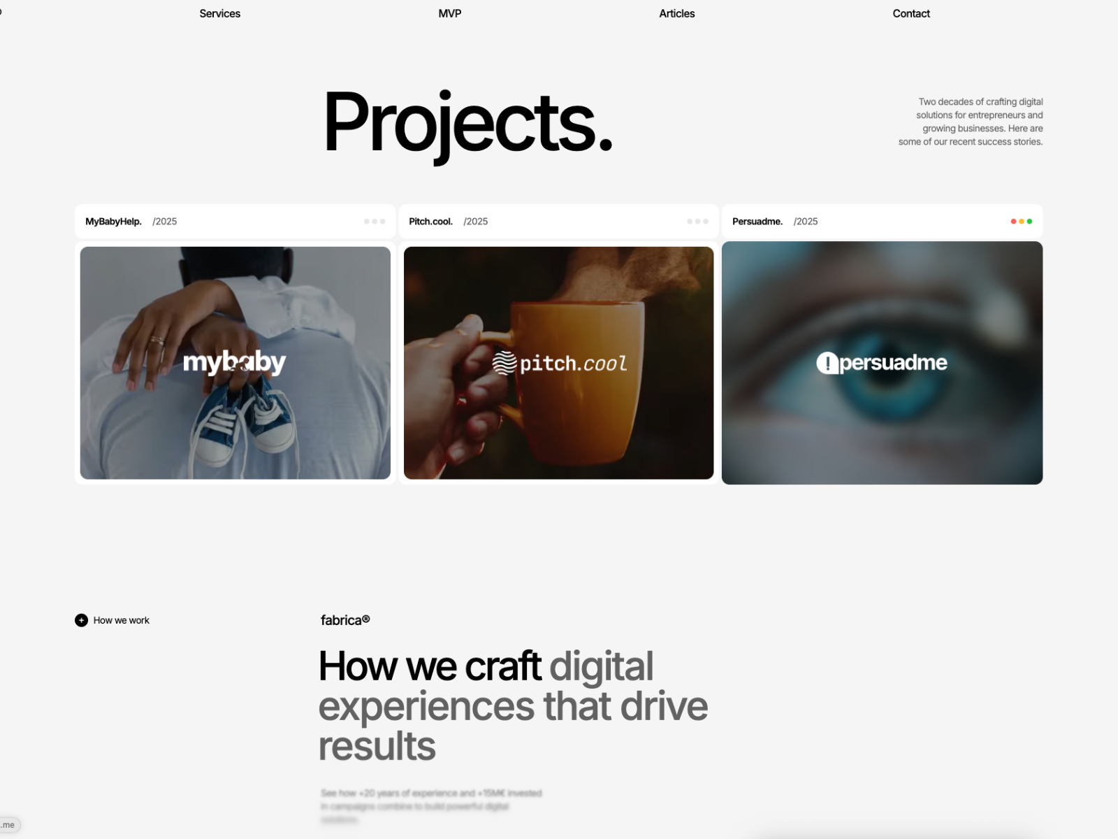 Projects Grid — Featured Work 2025