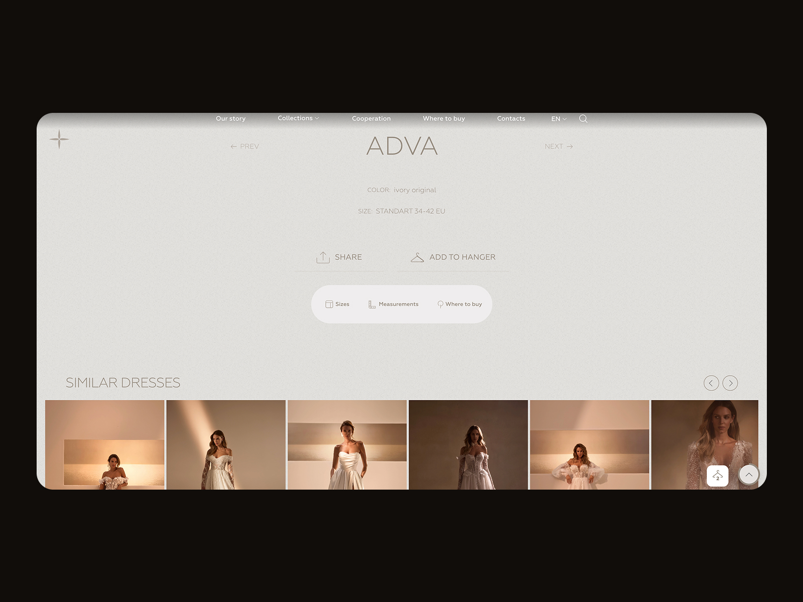 Product page - LuceSposa