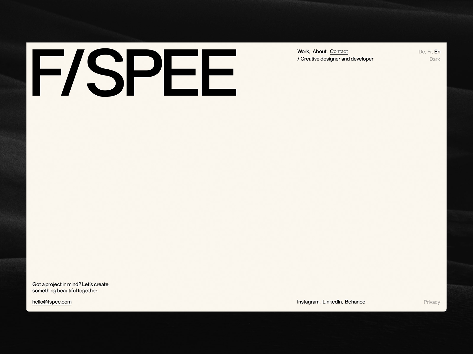 Contact Page