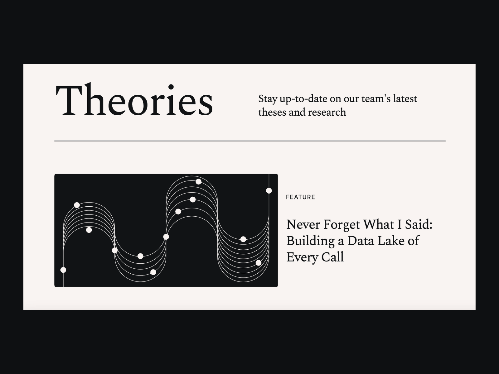 Our Theories