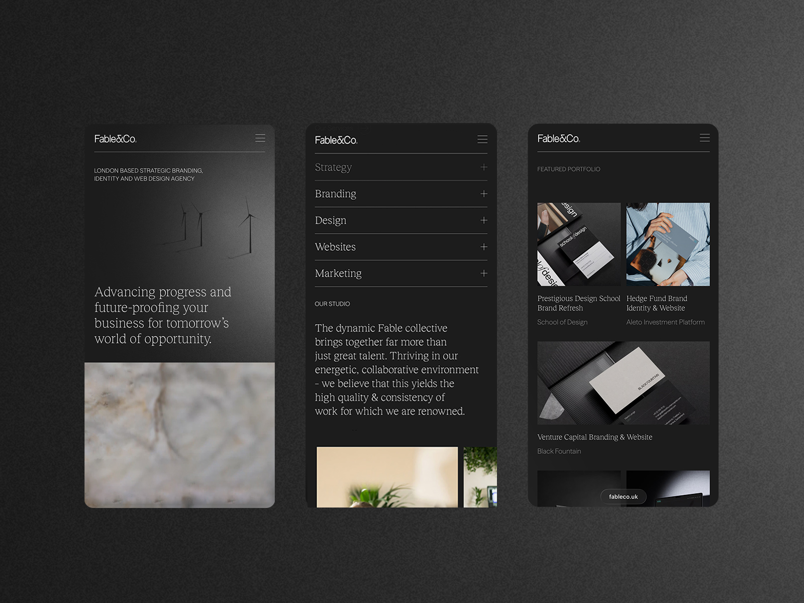 Fable&Co. Mobile Design