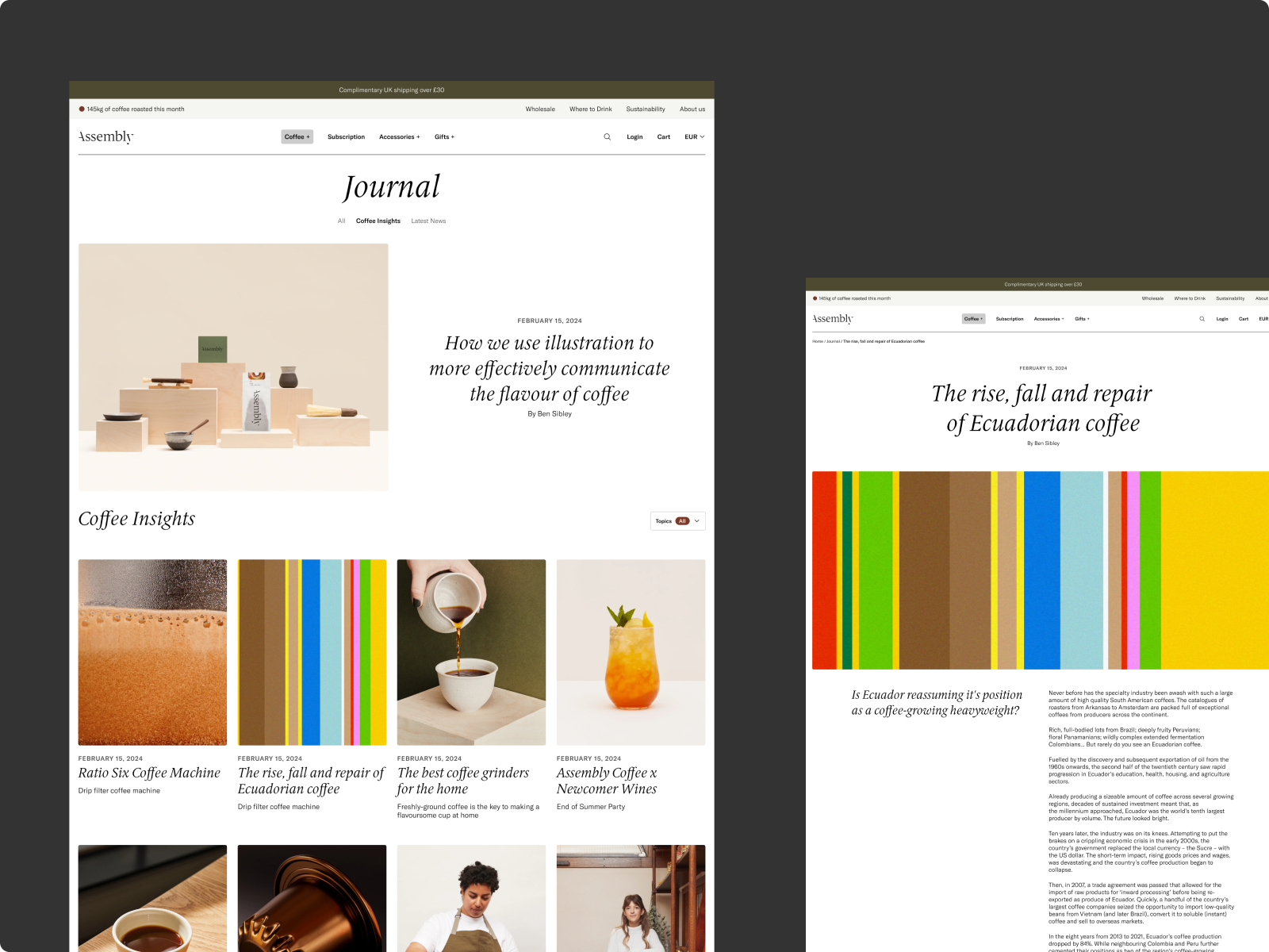 Journal I Assembly® Specialty Coffee Roasters