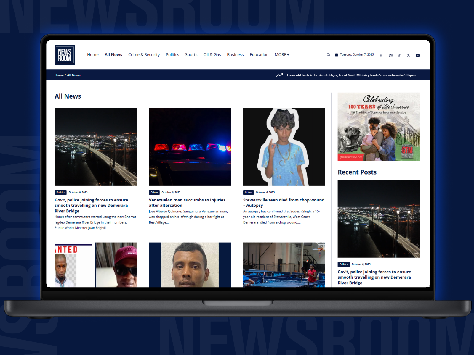 Blog page