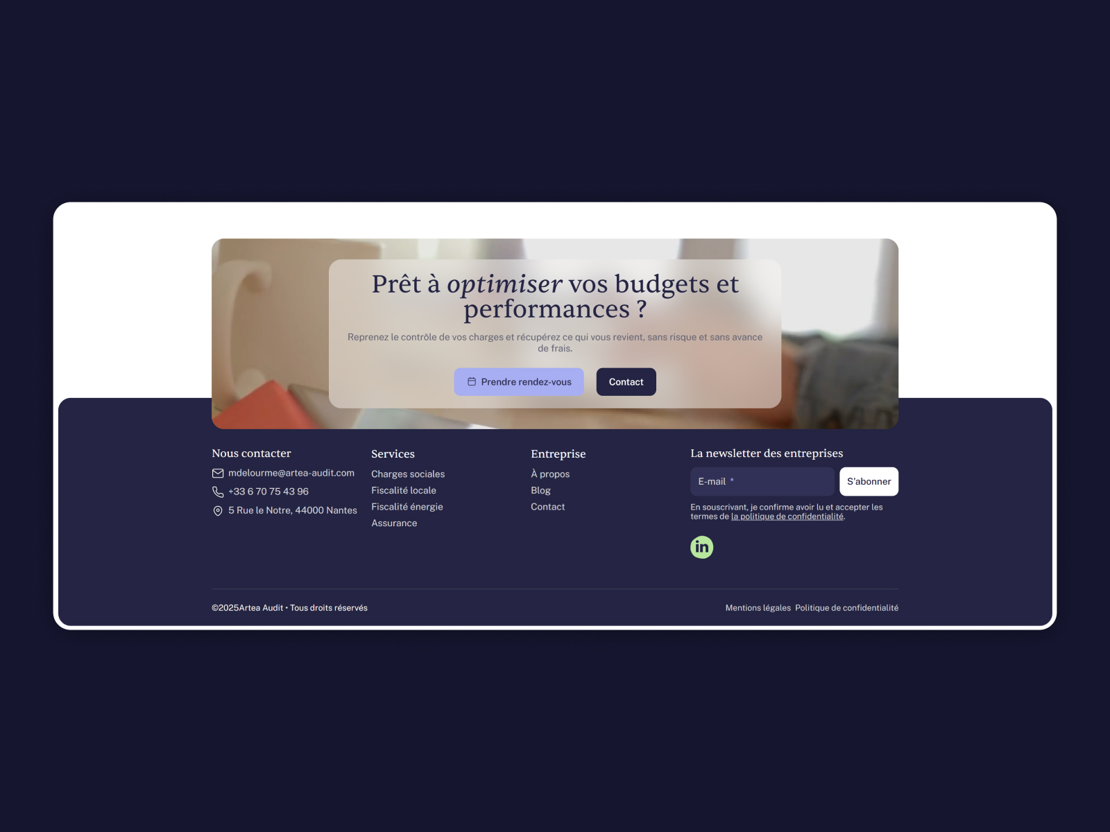 Artea Audit Footer