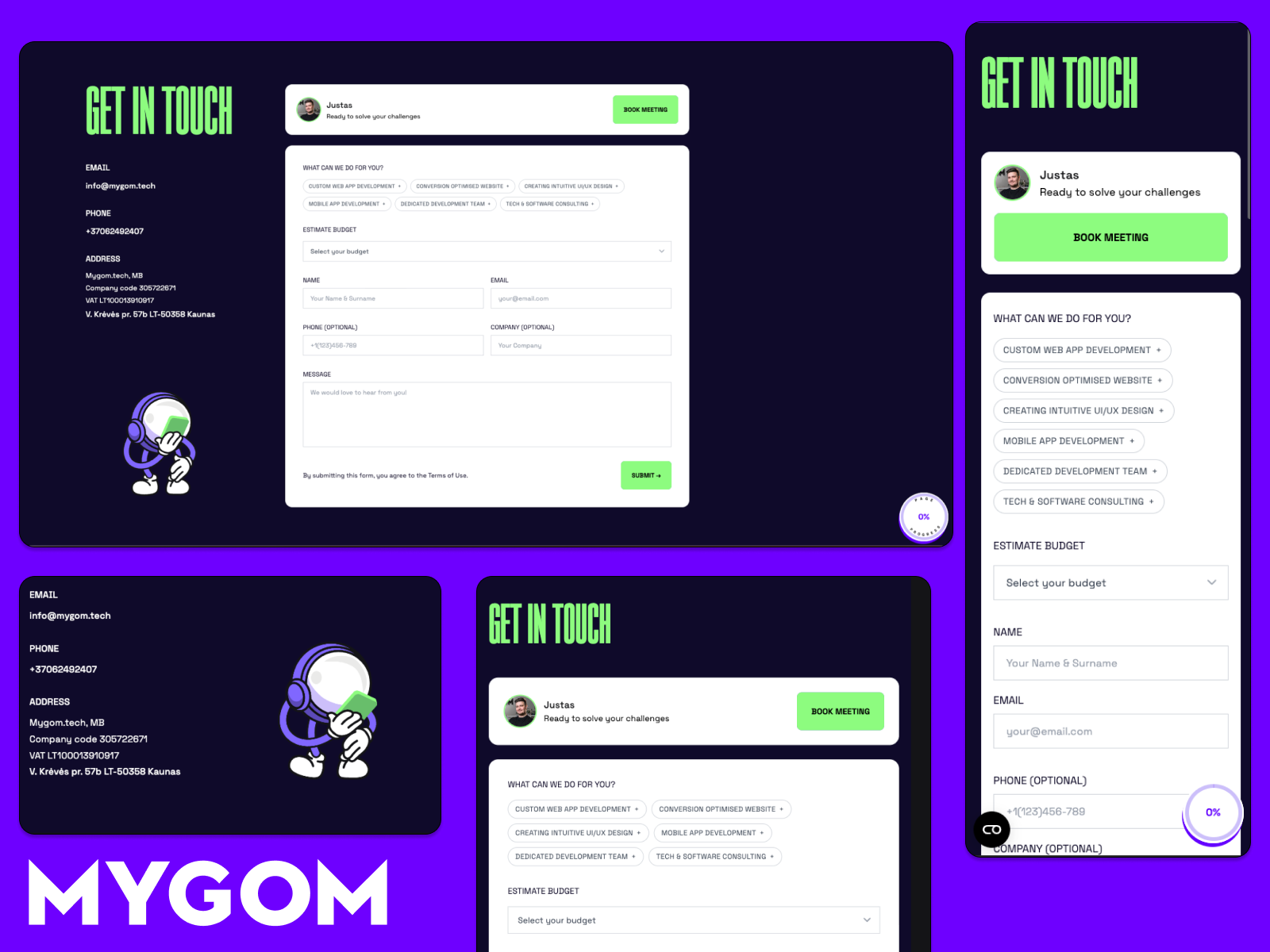 Contact Us - Interactive Form with Character