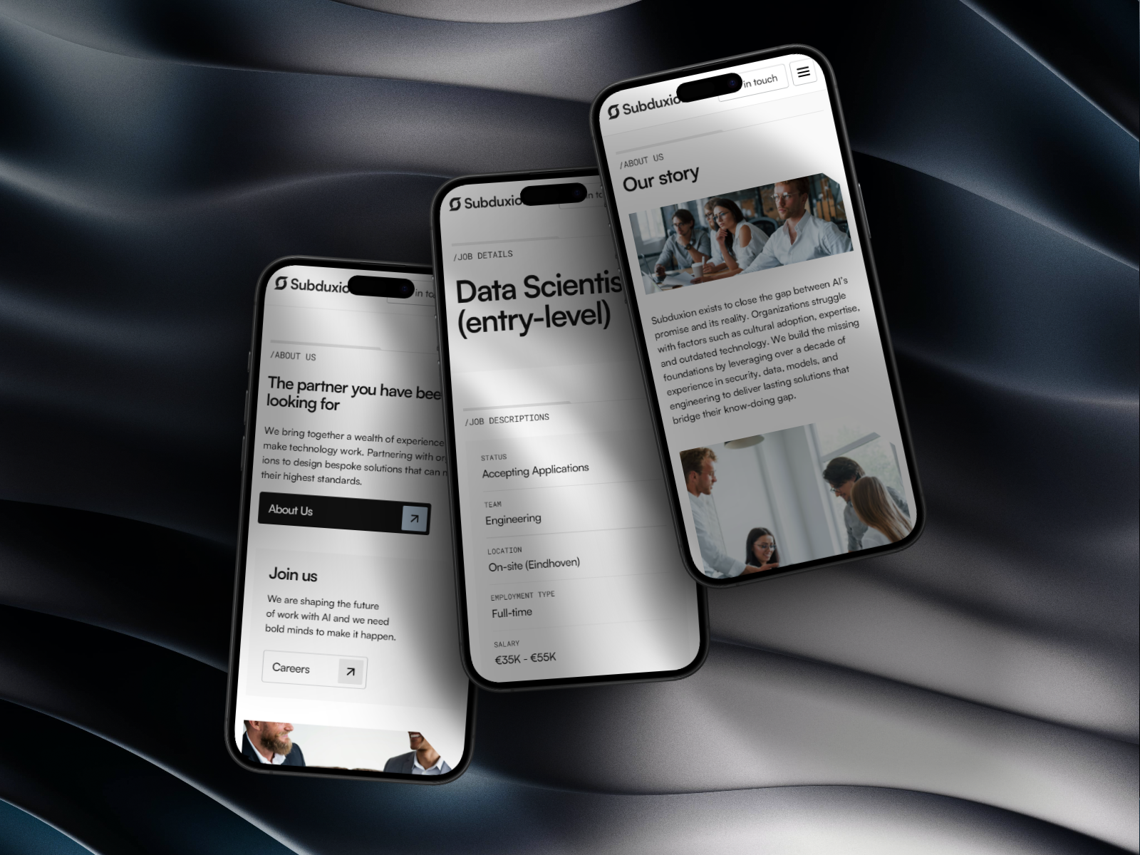 Career & About Page