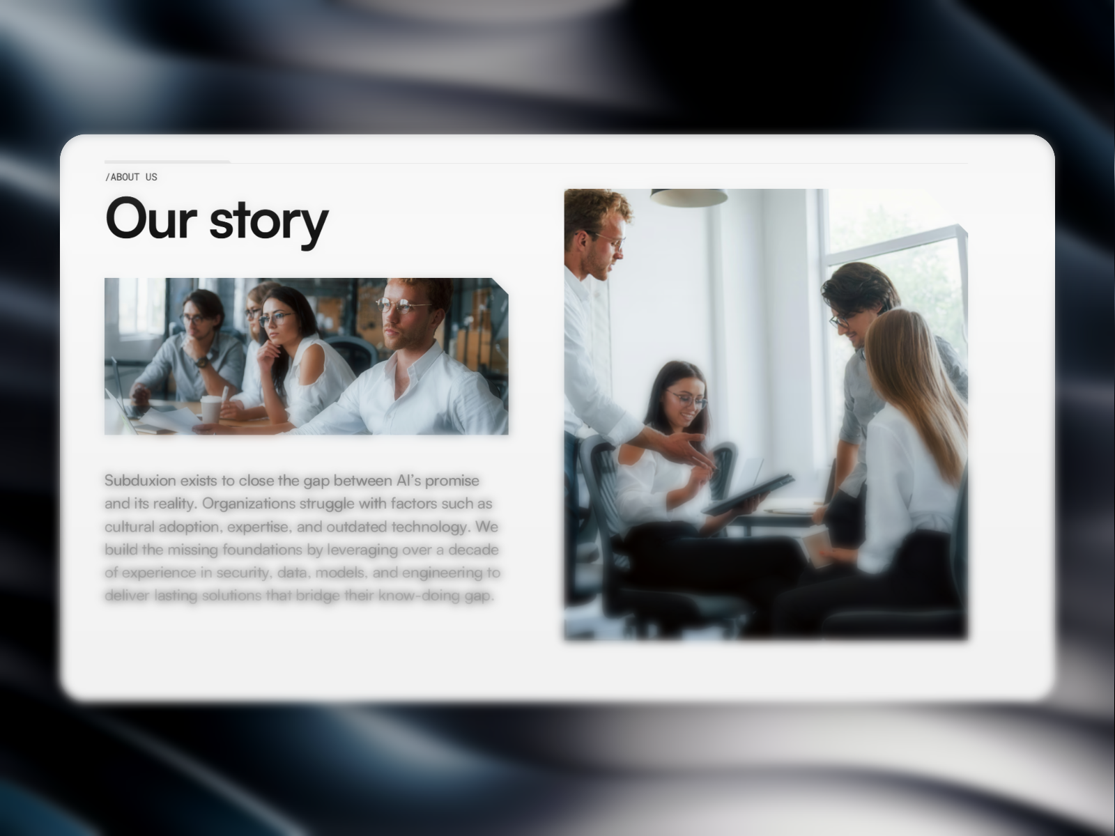 Career & About Page