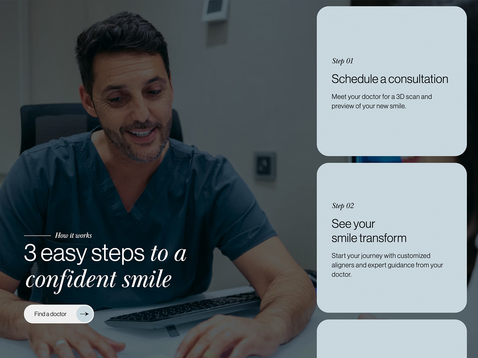 Scrolling cards with locked background