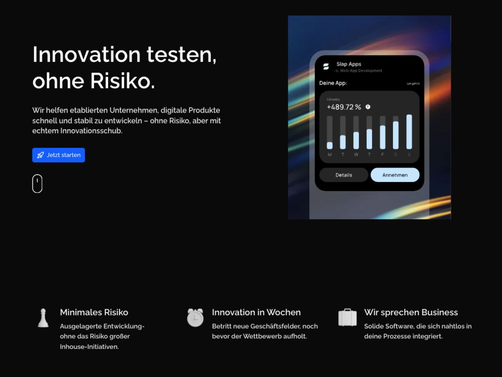 Innovation testen, ohne Risiko.