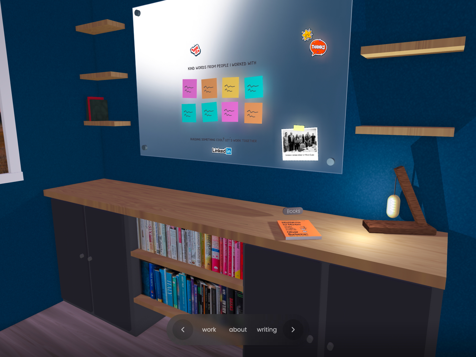 3D Interactive Office Scene