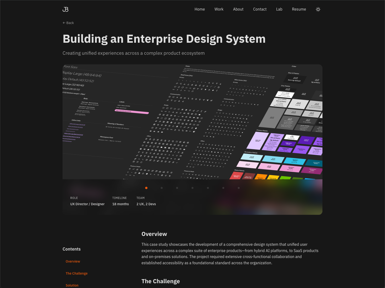 Design System Case Study - Dark