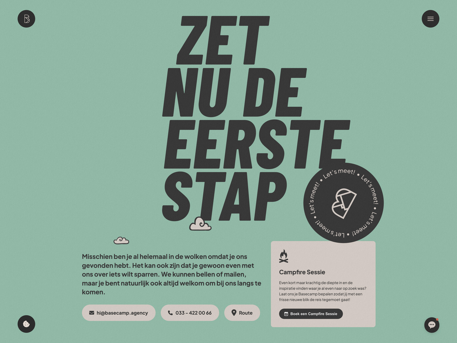 Call to action in footer