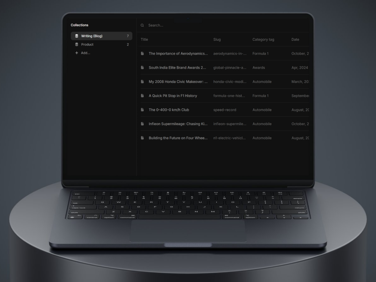 Integrated CMS for on-the-go blogs postings