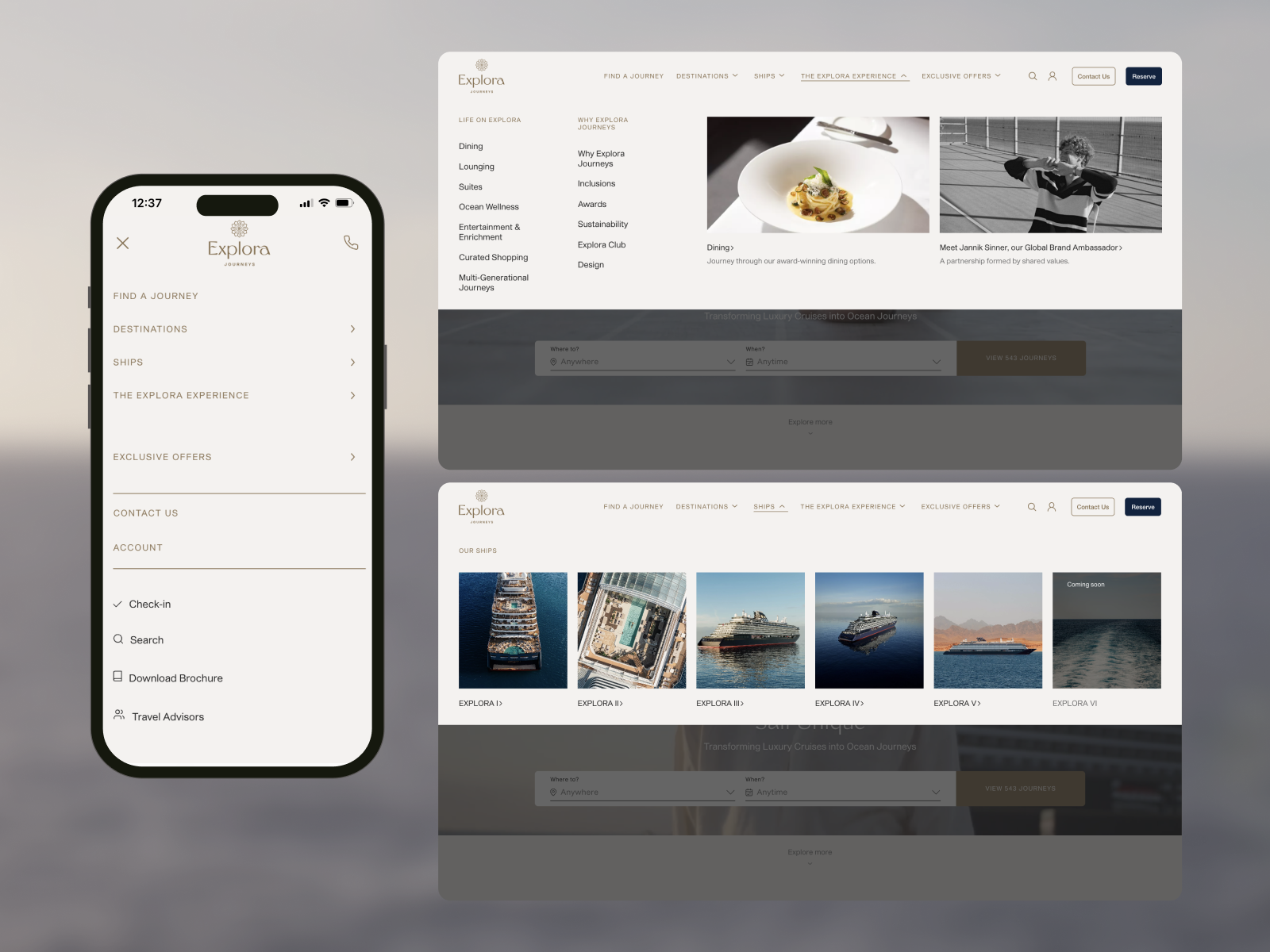 Explora Journeys Navigation