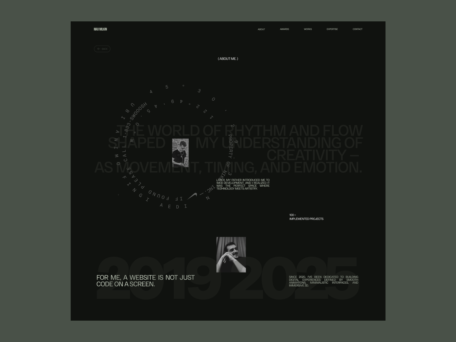 Other website sections