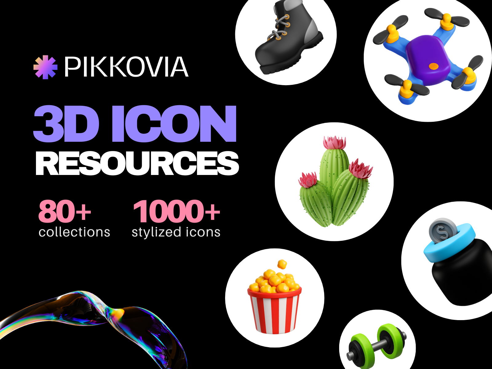 Pikkovia - Stylized 3D Icons