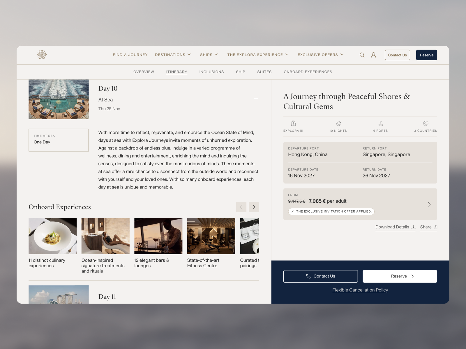 Explora Journeys Product Page