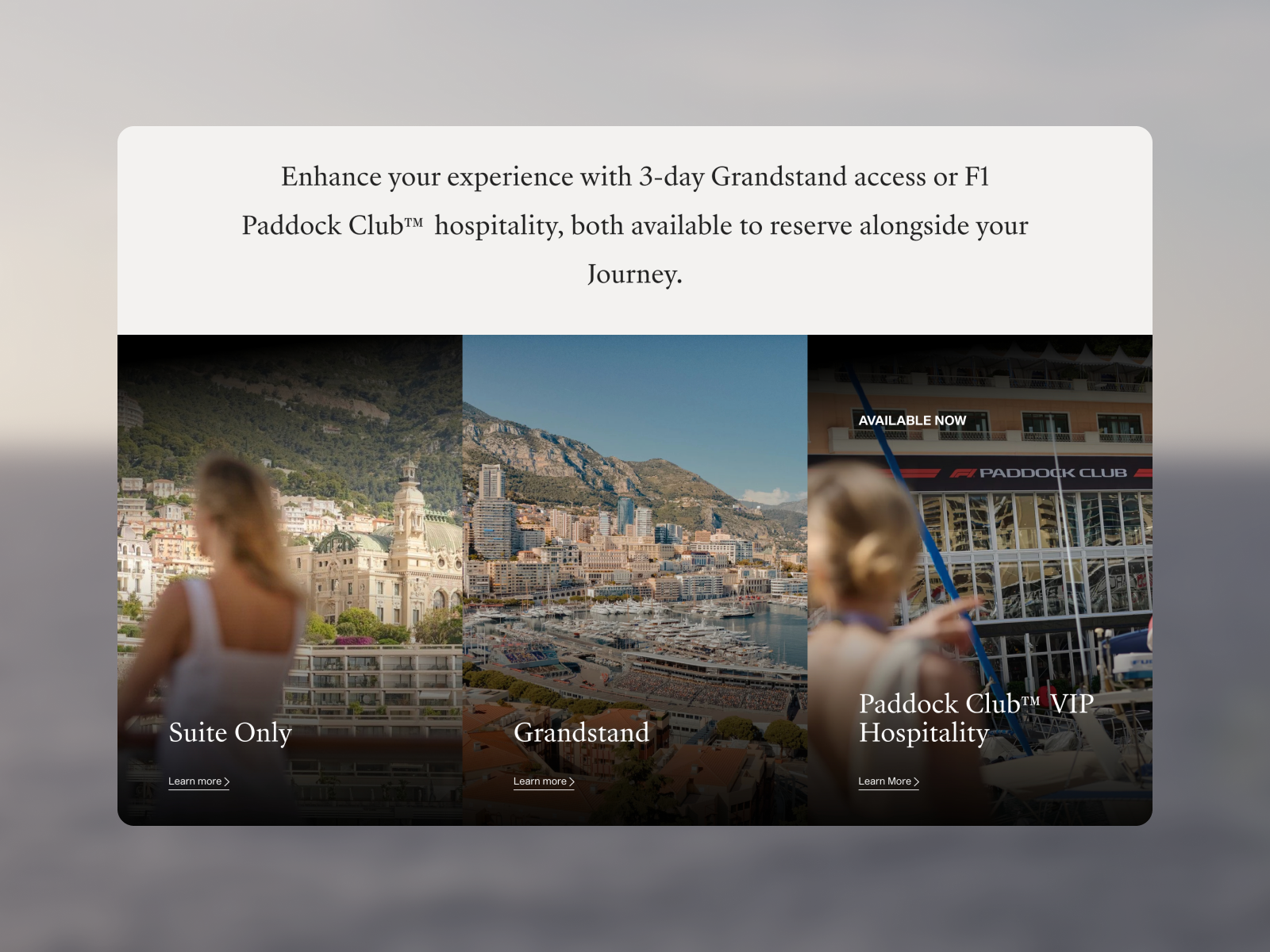 Explora Journeys F1 Microsite