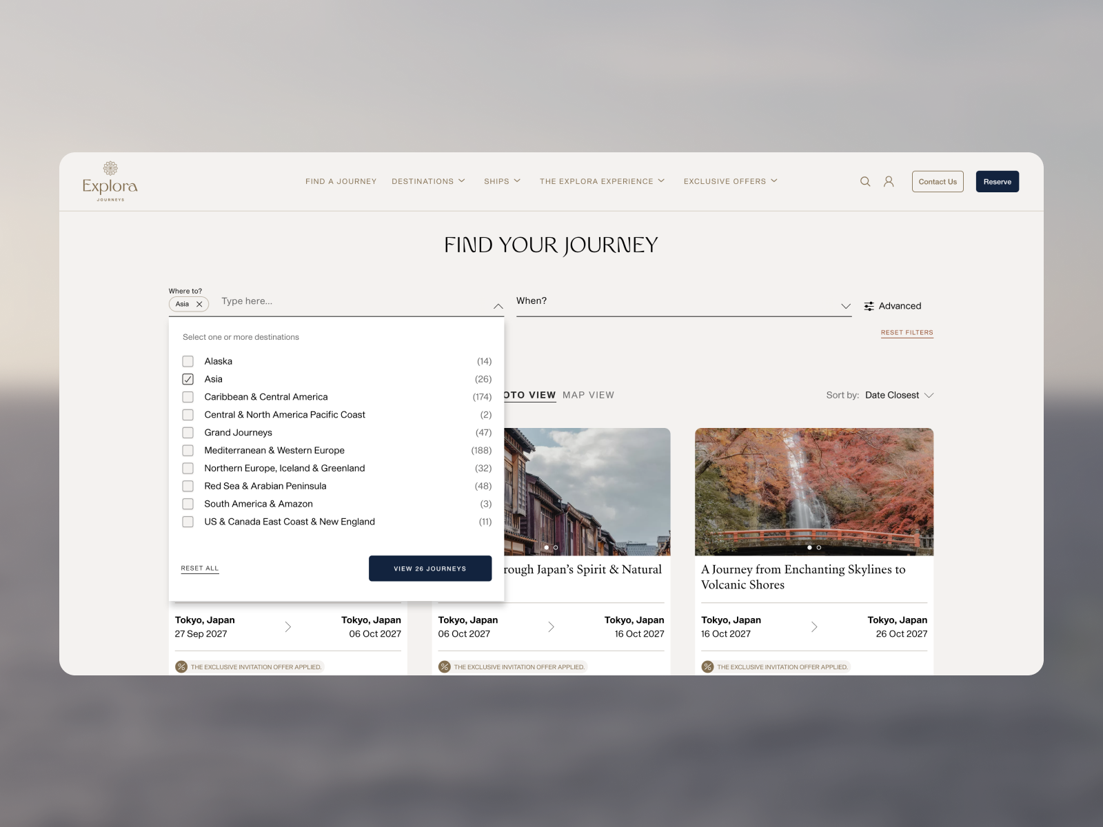 Find your Explora Journey