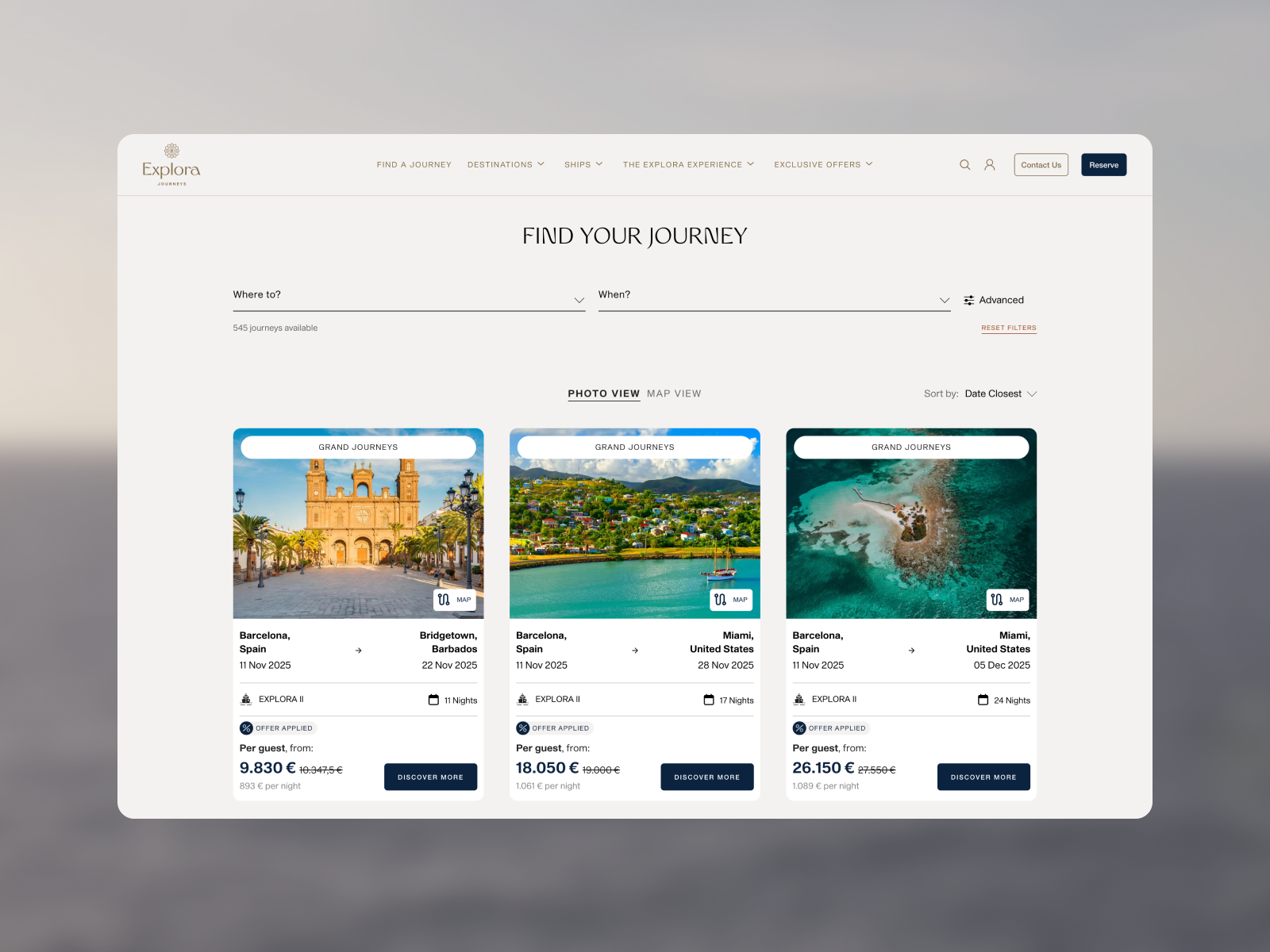 Find your Explora Journey