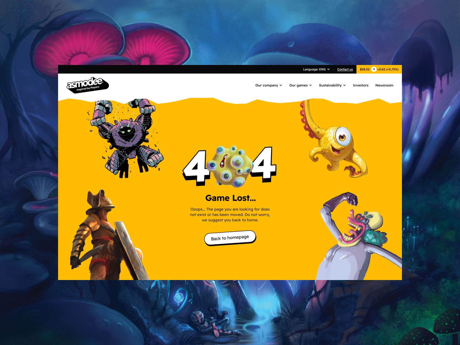 Asmodee Corporate - 404 Page