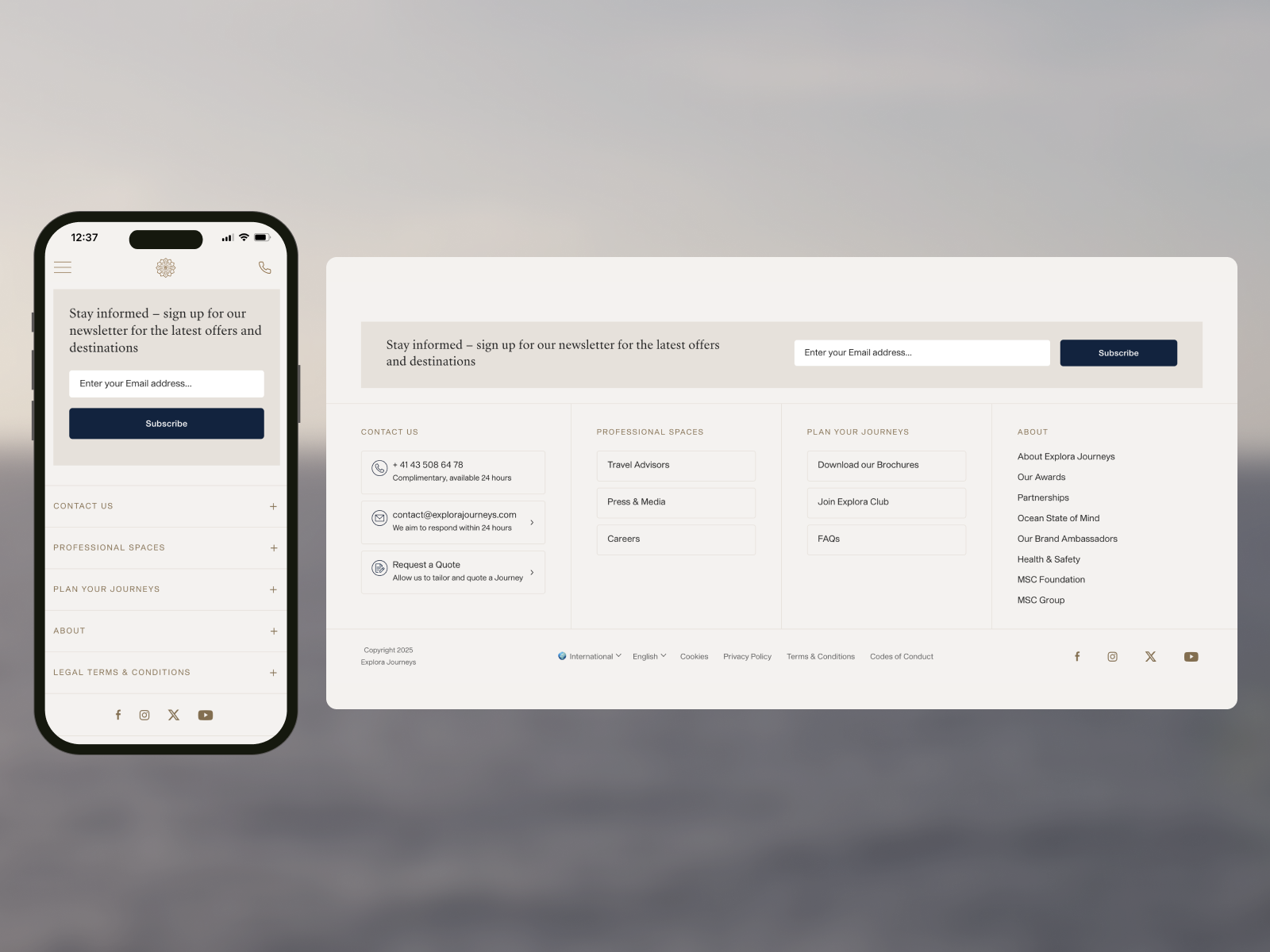 Explora Journeys Footer