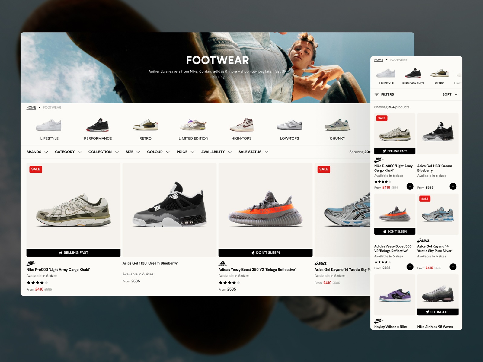 Product Listing Page