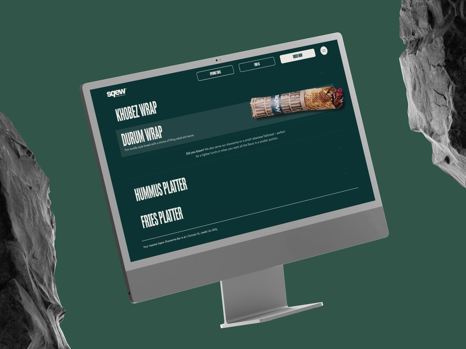 Interactive Shawarma Menu