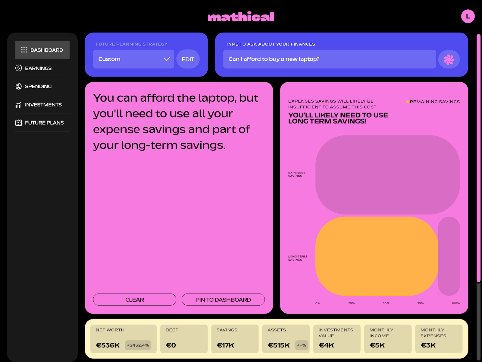 Fast AI results streaming through text and charts