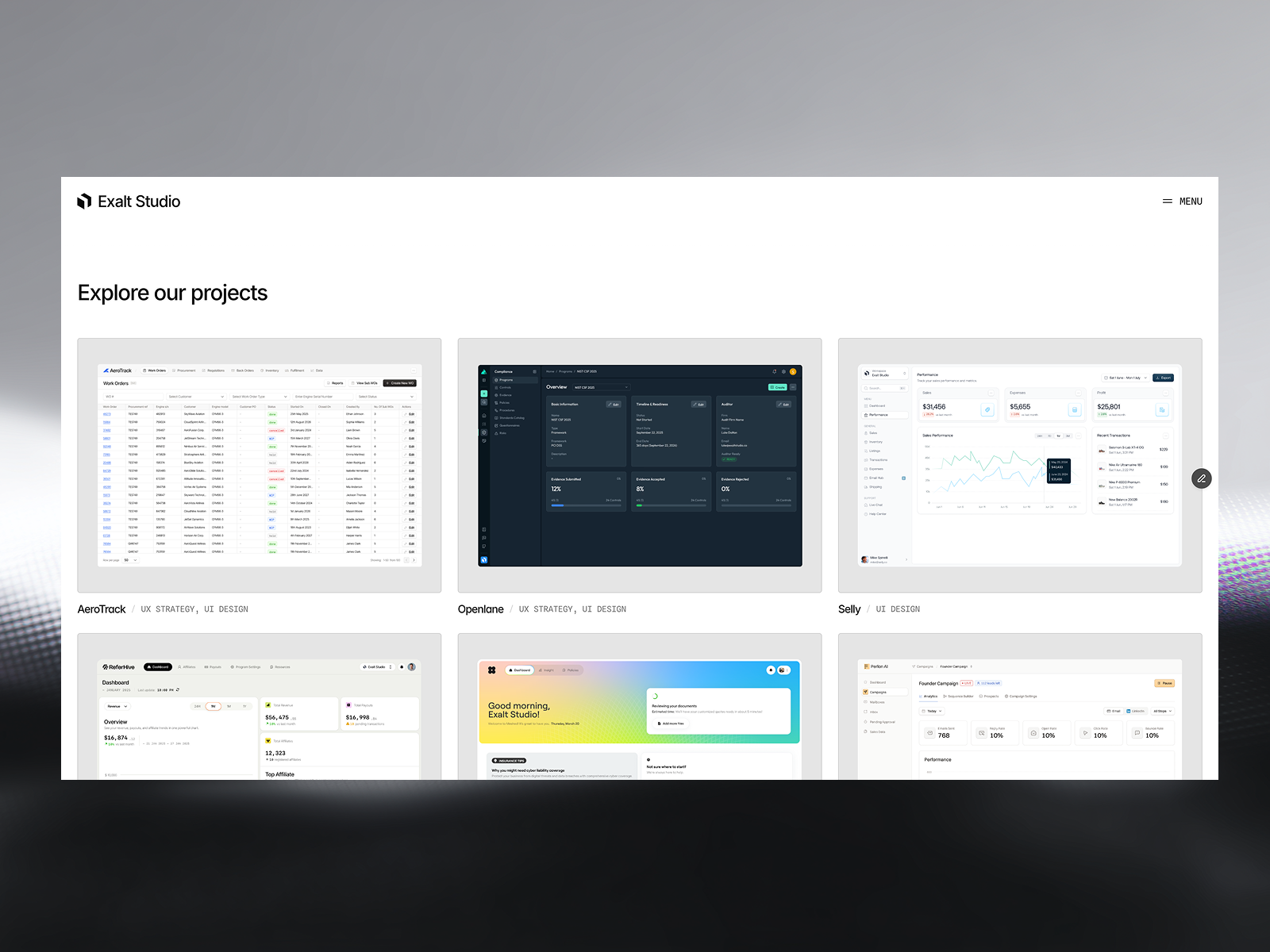 Product Design Projects Page