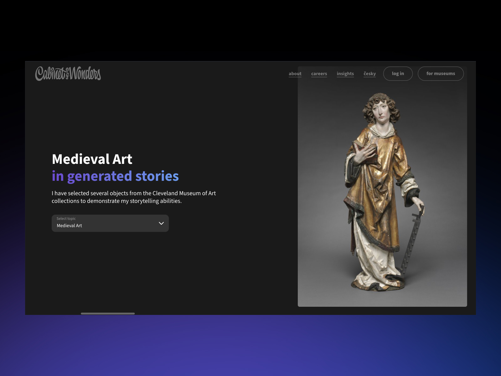 Selecting the theme of the exhibition