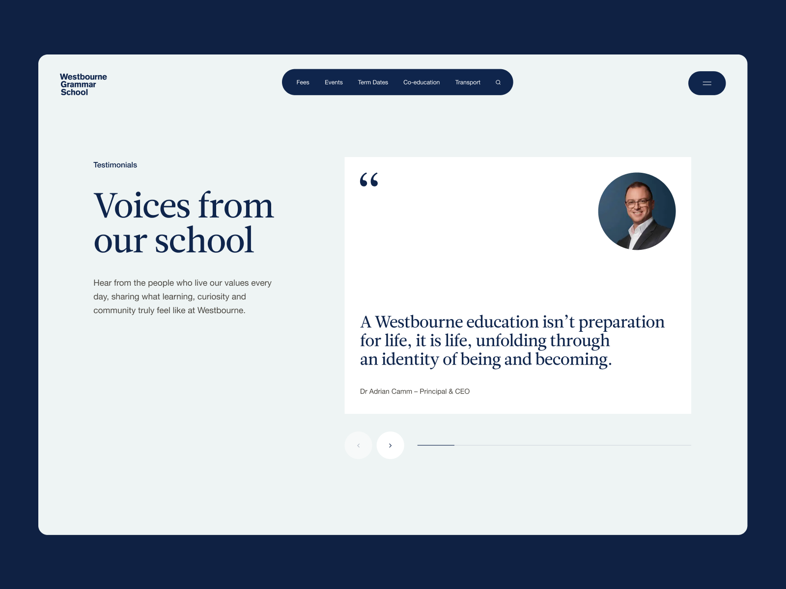 Inline page quote layout
