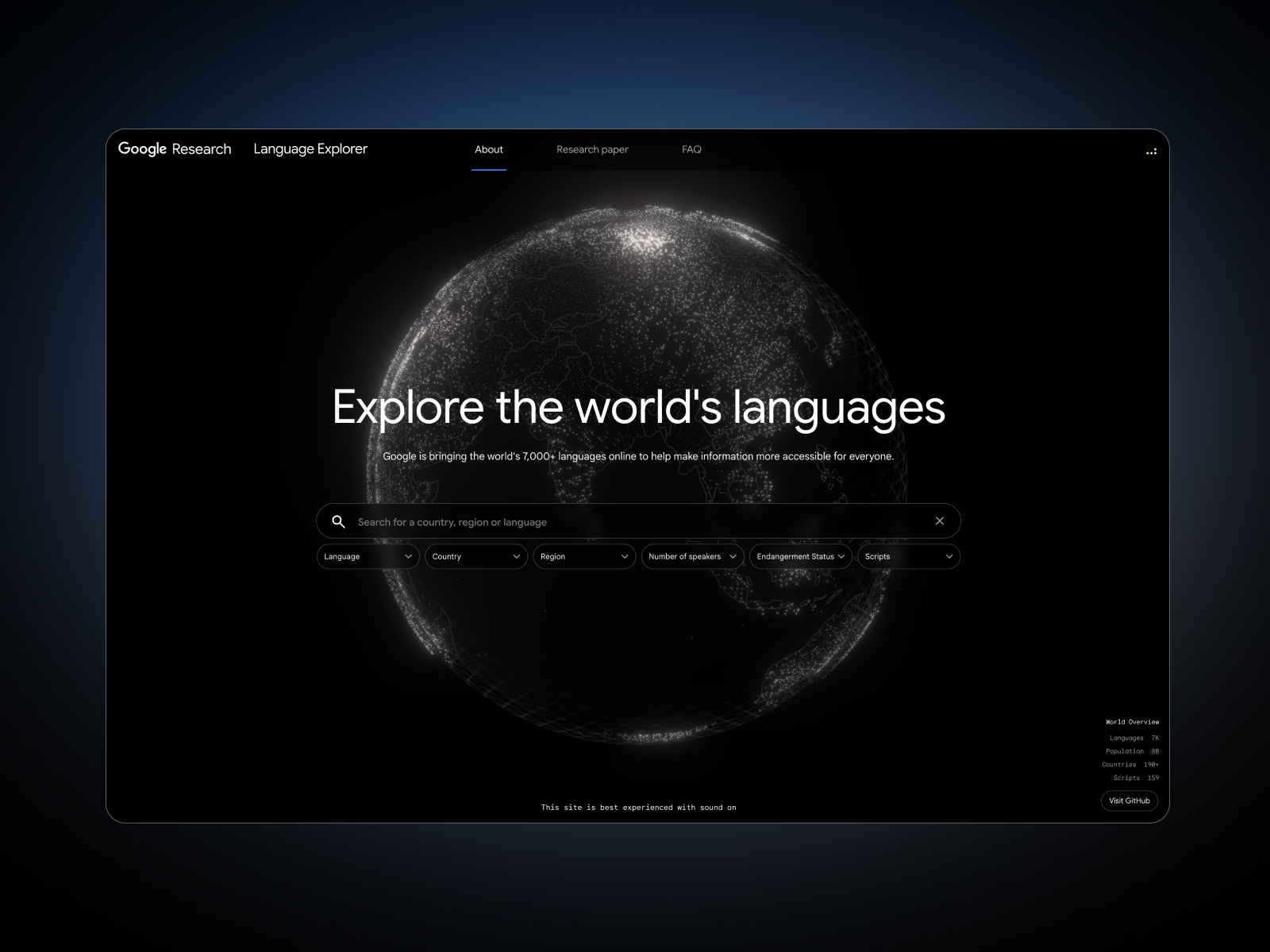 Language Explorer - Home Page