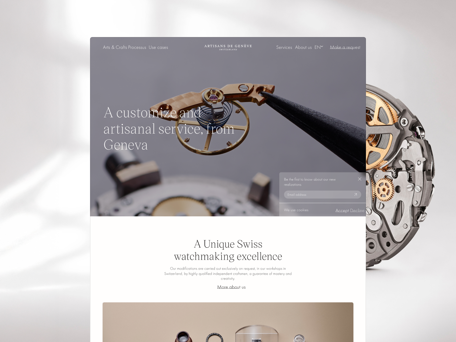 Built with the precision of Swiss watchmaking