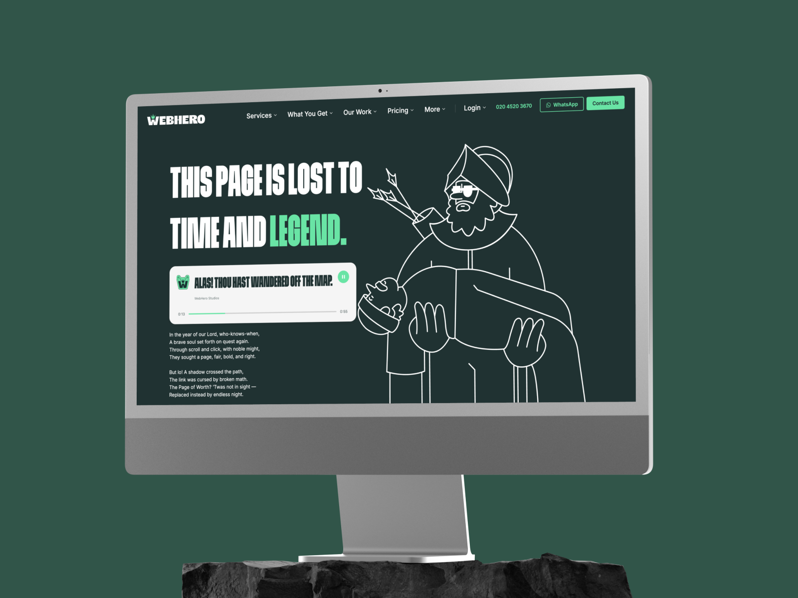 An on-brand medieval poem read by a creative...